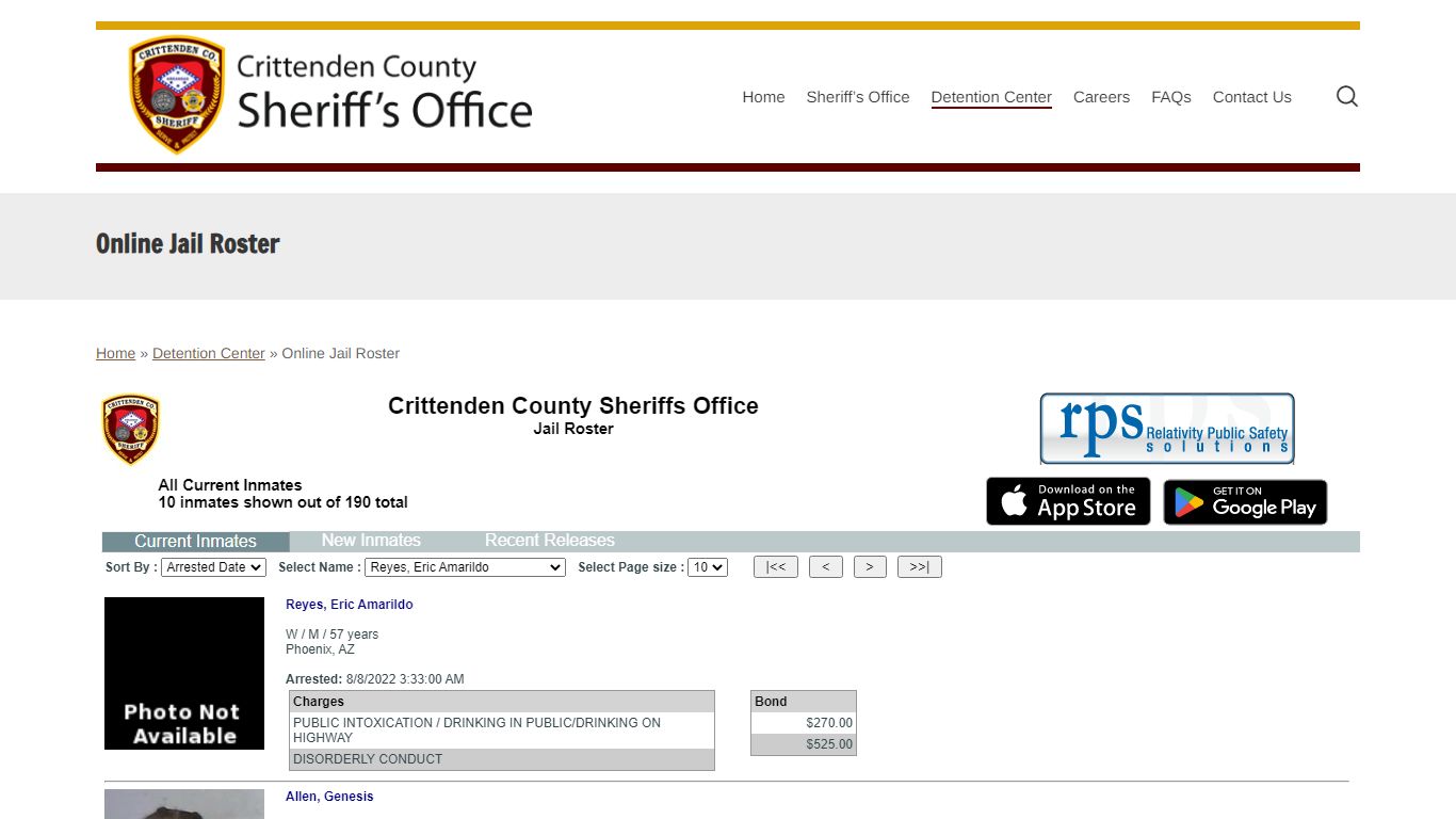 Online Jail Roster - Crittenden County Sheriff’s Department